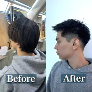 ショート カラー パーマ メンズ メンズ支持No. 1 🥇メンズ特化吉田のヘアスタイル