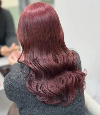 ロング カラー ヘアアレンジ amane໒꒱·うる 艶トレンドガーリーのヘアスタイル