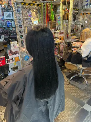 ロング カラー ヘアアレンジ haco+所属・🌈派手髪エクステ ブレイズ🌈ひろとのヘアスタイル