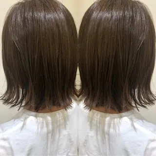 ミディアム カラー ヘアアレンジ 山北 咲子のヘアスタイル