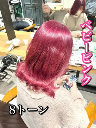 セミロング カラー 艶髪カラー 渡辺岳也のヘアスタイル