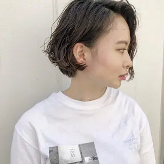 ショート パーマ ノグチ ユウキ/ボブのヘアスタイル