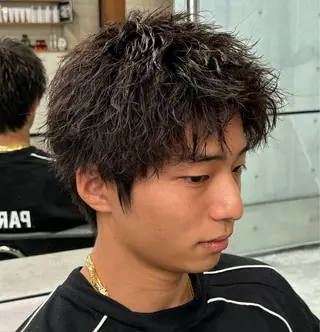 ショート パーマ メンズ era2d所属・マコト/心斎橋 メンズ専門店のヘアスタイル