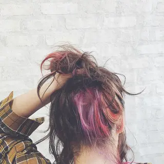 ミディアム カラー ハイトーンカラー RYUのヘアスタイル