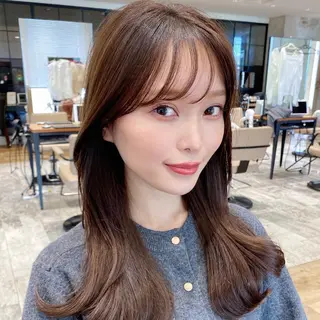 ミディアム カラー モテ髪×トレンド💕 小顔レイヤー 金井のヘアスタイル