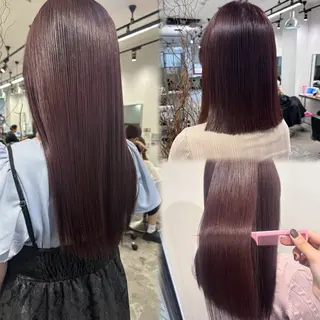 ロング カラー 髪質改善ストレート /暖色カラー🎀🪞のヘアスタイル