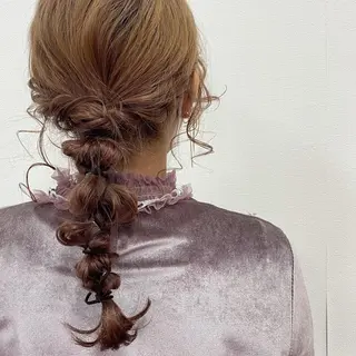 ヘアアレンジ 透明感モテ艶髪カラー Gallicaイリサのヘアスタイル