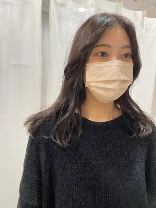 セミロング カラー silo所属・silo MOKA 顔周りカット🦦のヘアスタイル