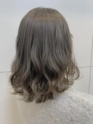 ミディアム カラー ヘアアレンジ 頭皮×髪質改善 透明感カラー💎中村のヘアスタイル