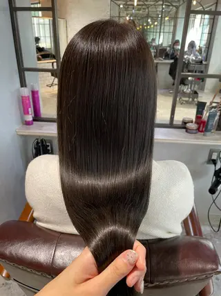 セミロング カラー 🤎艶髪×透明感🤎 【𝙔𝙐𝙕𝙐】のヘアスタイル