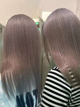 セミロング カラー ハイトーンカラー/エ クステ/デザインのヘアスタイル