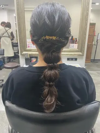 セミロング ヘアアレンジ 籾木 美優のヘアスタイル