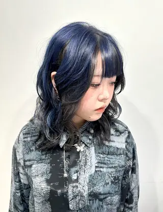 ミディアム カラー ヘアアレンジ SALOWIN京都河原町Suite店所属・外国人風レイヤー/ ハイトーンSHUのヘアスタイル