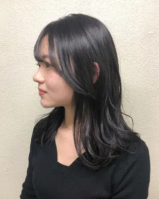 セミロング カラー spooopy所属・🕊大垣 めぐみ🕊のヘアスタイル