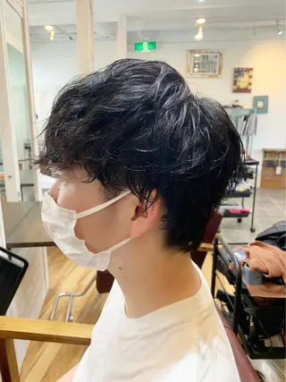 ショート パーマ CECIL hair なんば店所属・メンズパーマ 艶髪☆店長☆有馬のヘアスタイル