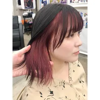 ミディアム カラー 推しカラー✨ オタク美容師ユウカのヘアスタイル