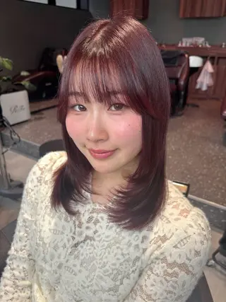 ミディアム 中田 沙希 ♡レイヤーカットのヘアスタイル