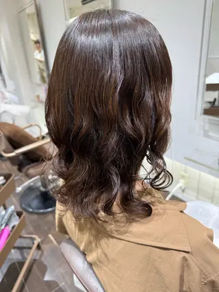 ミディアム パーマ GO TODAY シェアサロン 銀座Arc店所属・デジタルパーマ🫧 韓国風ヘア🫧サクラのヘアスタイル