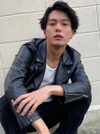 ミディアム 艶カラー/フェイス レイヤー/たむのヘアスタイル