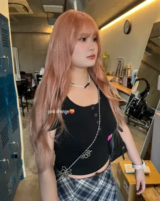 ロング カラー レイヤーカット/ハイ トーンカラー/きらのヘアスタイル