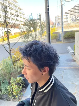ショート カラー メンズ 髪質改善/縮毛/トリ ートメント/平野広大のヘアスタイル