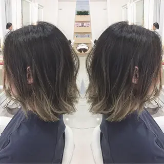 ミディアム カラー Ash 山田 勇太のヘアスタイル