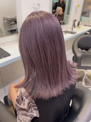 セミロング カラー 🥞ベージュ系カラー 【すずきりほ】🥞のヘアスタイル