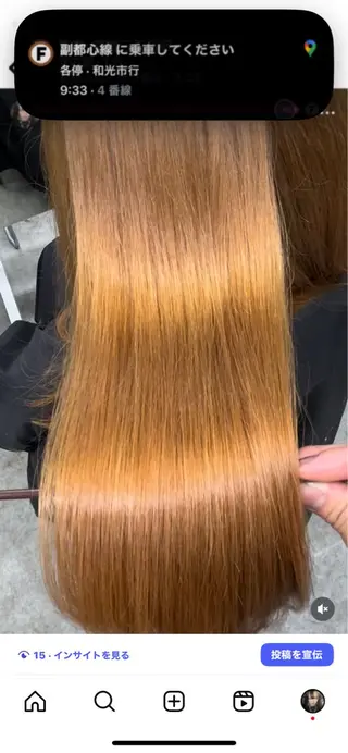 ロング カラー ヘアアレンジ 赤み消しブラウン プロ🐿けんご🐿のヘアスタイル