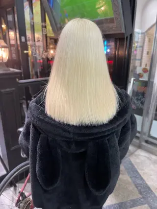 ミディアム カラー inqまい/名古屋駅 🦋ブリーチカラーのヘアスタイル