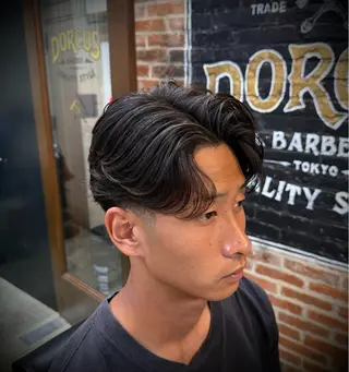 ミディアム メンズ Dorcus barber quality style ドルクス上野店 バーバーショップ所属・坂本 虹昂のヘアスタイル