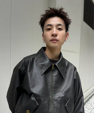 ショート メンズカット ワンカラー🫧のヘアスタイル
