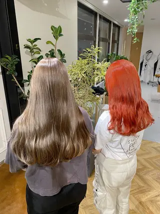 セミロング カラー yate'/ Wカラー/小出捷也のヘアスタイル