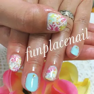 ショート ミディアム セミロング ロング カラー パーマ ヘアアレンジ メンズ キッズ ネイル まつエク nail salon&school felice所属・フェリーチェ瑞江店 新山のネイルデザイン