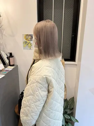 ミディアム カラー ボブ／パーマ指名 No. 1🍃れんとのヘアスタイル