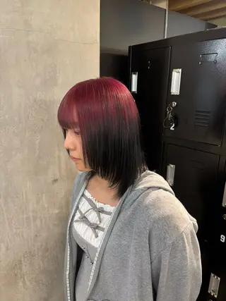 ミディアム カラー ヘアアレンジ 🧡ブリーチ/艶髪✨ RINO🪽のヘアスタイル