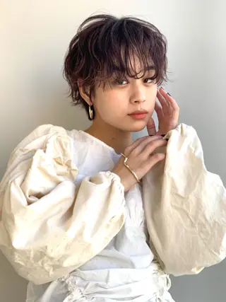 ショート カラー ヘアアレンジ 似合わせ⌇お洒落 カット⌇平野あみのヘアスタイル