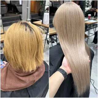 ロング カラー KEISUKE/ ブリーチ🧡エクステのヘアスタイル