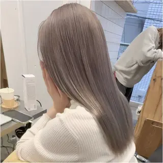 セミロング カラー 圧倒的なケアブリーチ /髪質改善🩵松田のヘアスタイル
