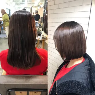 ショート 艶カラー🩵💛 NANAのヘアスタイル