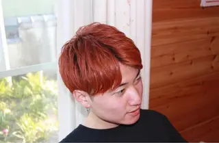 メンズ 蜂須賀🐝縮毛矯正 ストレートパーマのヘアスタイル