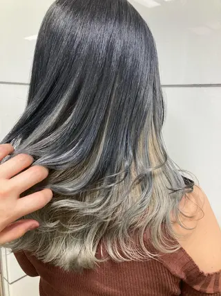 ロング カラー 髪質改善/痛ませ ないカラー/西村航大のヘアスタイル