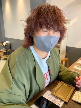 ミディアム カラー パーマ 🩷🍭中津・梅田 エリア🍬💜のヘアスタイル