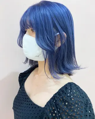 ミディアム 西本 夏美のヘアスタイル