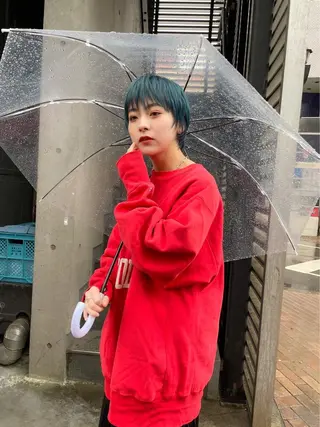 ショート カラー パーマ* 顔まわり似合わせのヘアスタイル