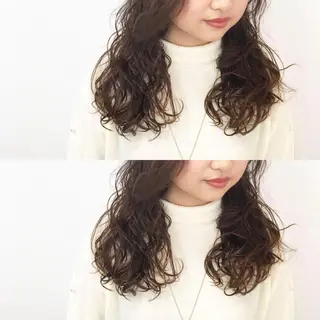 セミロング パーマ ヘアアレンジ 高橋胡桃🪽 ディレクターのヘアスタイル
