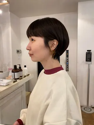 ショート 切りっぱなしボブ 大阪梅田/きょうかのヘアスタイル