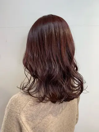 セミロング 髪質改善/艶髪カラー 関野文也のヘアスタイル