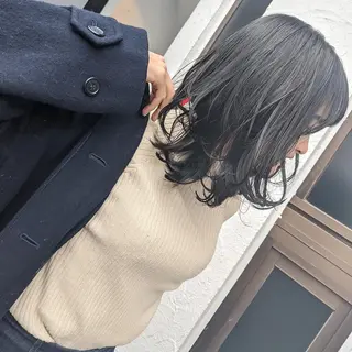 ミディアム カラー シバタ ショウゴのヘアスタイル