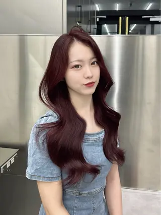 ロング カラー MAEUL NAGOYA所属・⛓韓国IDOLヘア 🥀🖤/あいりのヘアスタイル