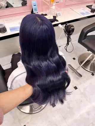 セミロング カラー ヘアアレンジ 💕上野美容師☁ ブリーチ💖サワのヘアスタイル